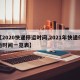 【2020快递停运时间,2021年快递停运时间一览表】